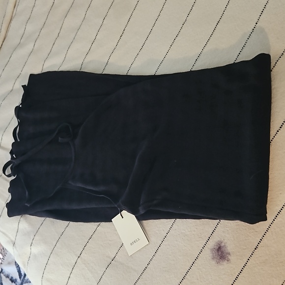 Spell Sunray black halter knit maxi dress NwT sz S - Picture 4 of 7